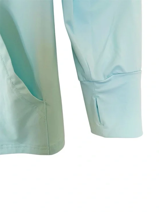 SESE CODE Aqua Light Blue Zip Up Hoodie Lightweight Eye Mask XL - Picture 9 of 11